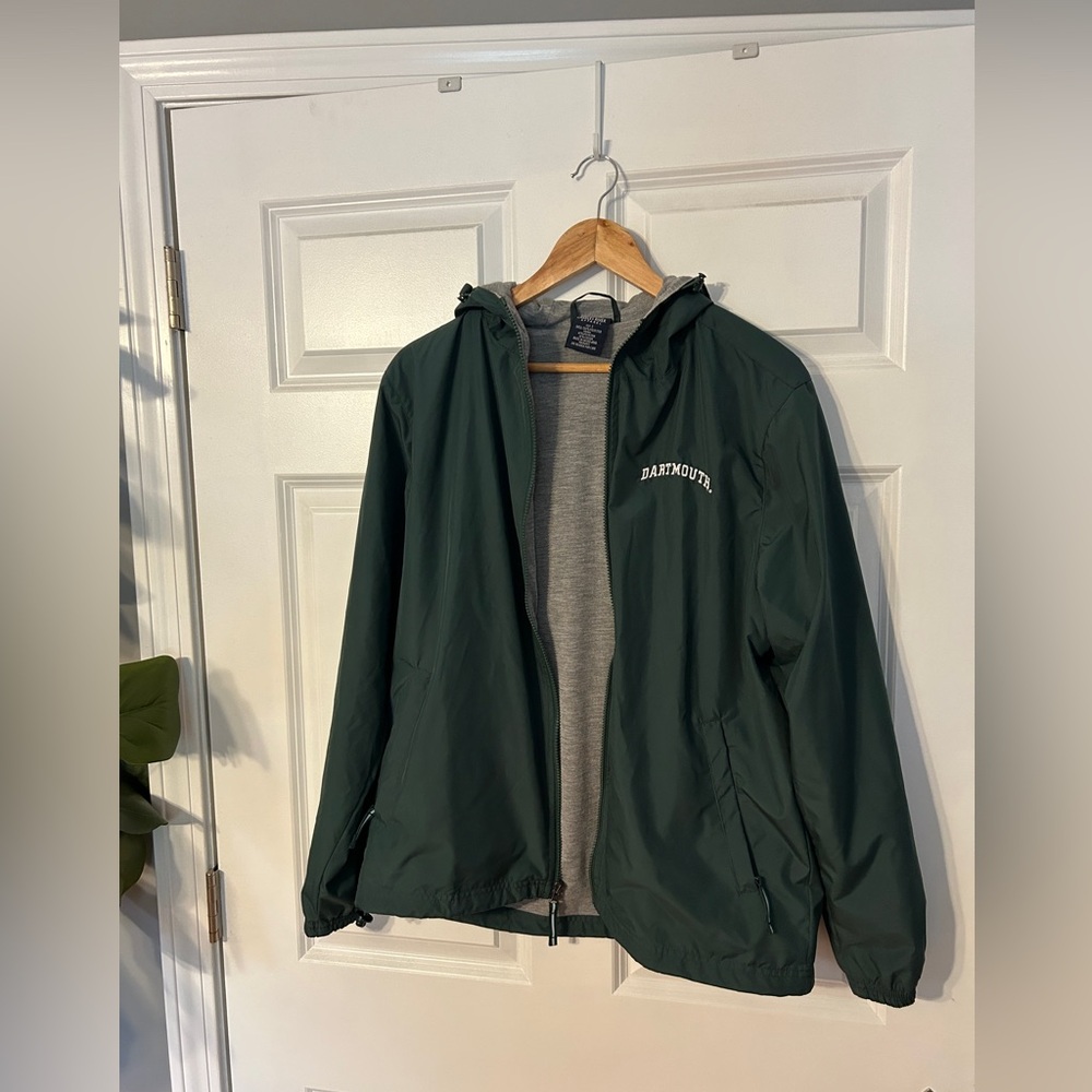 Dartmouth college windbreaker jacket, lined, size small